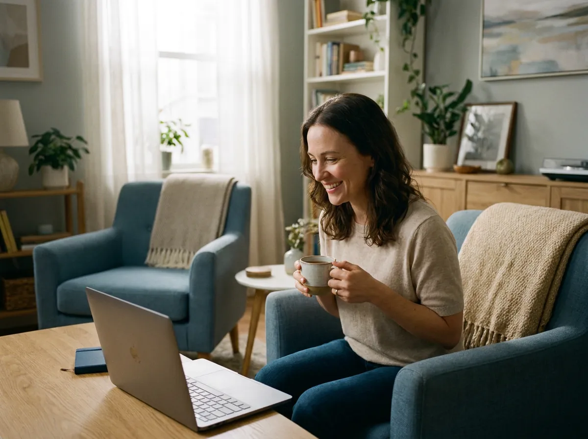 Virtual therapy session — comfortable, safe, and accessible from home